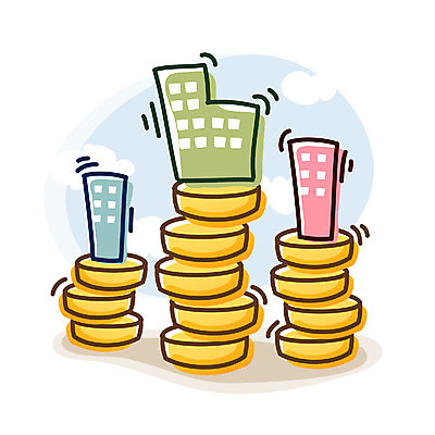 EPS 구름 아이콘 돈 비즈니스 부동산 큐티아이콘 빌딩 사람없음 건물 금융 경제 동전 재산 재테크 오브젝트 금화 가치 평가 2D아이콘 자연요소 건축물 황금 파일형식 벡터