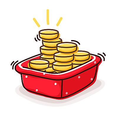 EPS 아이콘 돈 비즈니스 큐티아이콘 사람없음 금융 경제 상자 바구니 동전 오브젝트 저장 금화 2D아이콘 재산 황금 파일형식 벡터