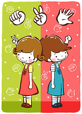 EPS 라이프스타일 여자 남자 어린이라이프 초등학생 어린이 일러스트 손가락 놀이 서기 사람 손짓 소녀 소년 두명 라이프 생활 친구 귀여움 봄 우정 가위바위보 순수 즐거움 천진난만 어린이만 국내일러스트 학생 손 계절 감정 컨셉 관계 모션 파일형식 벡터