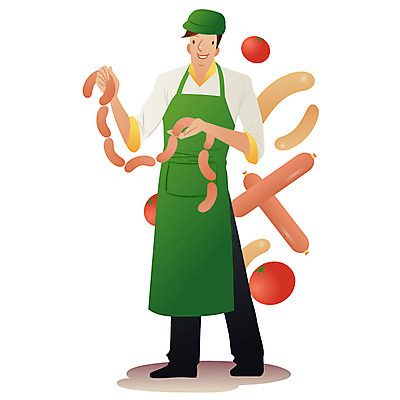 EPS 전신 직업 캐릭터 남자 토마토 일러스트 비즈니스 육류 한명 들기 사람 20대 성인 30대 판매 업무 작업실 소시지 가공식품 서비스업 정육점 남자만 남자한명만 성인남자만 성인만 일러캐릭터 1 산업 채소 식재료 모션 청년 장년 상점 작업 파일형식 벡터