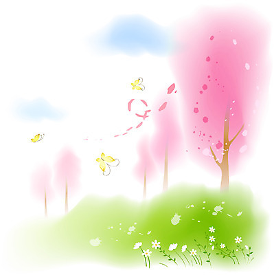 EPS 주간 클립아트 식물 사계절 계절 꽃 나비 백그라운드 일러스트 봄꽃 자연 따뜻함 풍경 사람없음 야외 봄 들꽃 벚꽃 벚나무 화사함 봄배경 국내일러스트 자연요소 나무 곤충 컨셉 생태계 파일형식 벡터