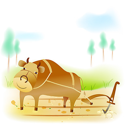 EPS 주간 나무 동물 척추동물 육지동물 사계절 계절 백그라운드 밭 농업 일러스트 포유류 자연 하늘 풍경 사람없음 야외 경작 농사 가축 봄 작업 작업실 소 농기구 절기 밭갈이 석가래 춘분 봄배경 국내일러스트 자연요소 식물 산업 생태계 파일형식 벡터