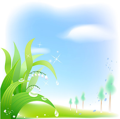 EPS 주간 나무 식물 구름 사계절 계절 꽃 백그라운드 일러스트 자연 하늘 풍경 사람없음 야외 깨끗함 봄 물방울 풀잎 이슬 절기 은방울꽃 곡우 봄배경 국내일러스트 자연요소 컨셉 잎 풀_식물 생태계 파일형식 벡터