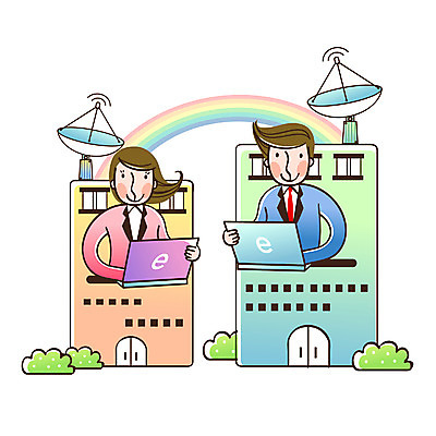 EPS 여자 남자 산업 무지개 인터넷 일러스트 회사 비즈니스 부분 커뮤니케이션 미래 정보통신 첨단산업 함께함 안테나 정보기술 사람 빌딩 상반신 20대 두명 건물 비즈니스라이프 노트북 컴퓨터 청춘 사무용품 희망 업무 비즈니스맨 비즈니스우먼 작업실 동료 긍정적 의사소통 청년만 성인만 낙관적 국내일러스트 자연요소 라이프스타일 건축물 감정 컨셉 통신 관계 문구용품 기술 청년 전자제품 정보 작업 직장인 파일형식 벡터