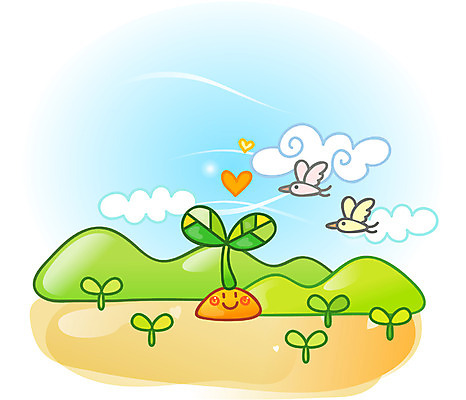 EPS 주간 식물 구름 사계절 계절 백그라운드 일러스트 자연 조류 생명 산 풍경 사람없음 야외 라이프 새싹 봄 하트 봄배경 국내일러스트 자연요소 모양 동물 생활 생태계 파일형식 벡터
