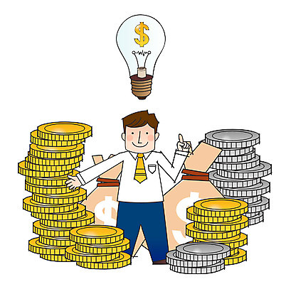 EPS 전신 남자 돈 일러스트 비즈니스 전구 아이디어 한명 미소 웃음 사람 20대 성인 금융 경제 비즈니스라이프 달러 동전 희망 활발 업무 직장인 비즈니스맨 작업실 돈자루 외화 긍정적 남자만 남자한명만 성인남자만 청년만 청년남자만 청년남자한명만 성인한명만 성인남자한명만 성인만 낙천적 국내일러스트 직업 1 라이프스타일 감정 컨셉 표정 청년 작업 재산 파일형식 벡터