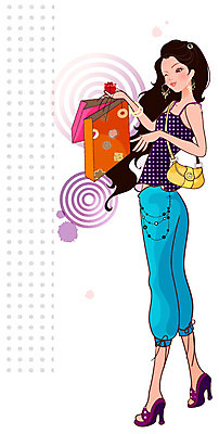 EPS 전신 모델 직업 우먼라이프 라이프스타일 긴머리 여자 패션 포즈 일러스트 선물 윙크 한명 서기 들기 사람 20대 성인 선물상자 쇼핑 청춘 민소매 쇼핑백 하이힐 크로스백 칠부바지 성인여자한명만 국내일러스트 1 헤어스타일 구두 컨셉 상의 가방 바지 모션 표정 청년 생활 상자 여성화 여자한명만 성인여자만 파일형식 벡터