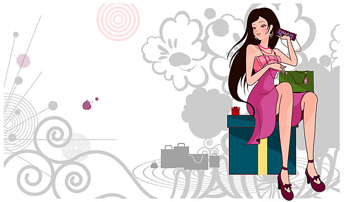 EPS 전신 모델 직업 우먼라이프 라이프스타일 긴머리 응시 원피스 여자 패션 포즈 꽃무늬 일러스트 목걸이 선물 한명 들기 사람 앉기 20대 성인 선물상자 쇼핑 청춘 민소매 쇼핑백 귀걸이 지갑 성인여자한명만 국내일러스트 1 헤어스타일 시선 옷 꽃 컨셉 상의 무늬 가방 장신구 모션 청년 생활 상자 여자한명만 성인여자만 파일형식 벡터