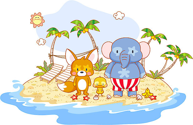 EPS 주간 동물 구름 척추동물 라이프스타일 육지동물 계절 여유 바다 섬 여행 일러스트 장난 포유류 자국 상상 휴가 조개 코끼리 불가사리 의인화 병아리 취미 해변 사람없음 야외 라이프 생활 여름 친구 여름휴가 바캉스 모래사장 야자수 태양 귀여움 고양이 선탠 휴양지 무인도 여우 사막여우 동물라이프 바나나껍질 국내일러스트 자연요소 나무 감정 컨셉 관계 조류 어패류 극피동물 바나나 반려동물 장소 껍질 파일형식 벡터 여름_계절