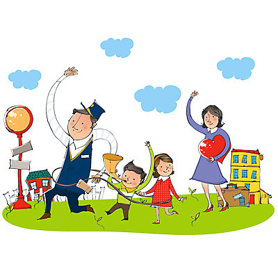 EPS 주간 구름 모자 계절 여자 남자 딸 행복 아들 줄 여행 일러스트 가정 가족 놀이 엄마 날씨 주택 간판 남매 사랑 미소 웃음 사람 여러명 야외 건물 울타리 부모 새싹 여행가방 맑음 화목 표지판 아빠 나팔 핵가족 즐거움 기차놀이 기차표 국내일러스트 자연요소 식물 건축물 잡화 감정 악기 다수 컨셉 가방 관계 알림판 표정 담장 티켓 파일형식 벡터