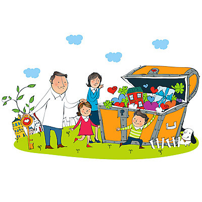 EPS 주간 구름 계절 여자 남자 딸 행복 아들 일러스트 가정 가족 엄마 열쇠 날씨 주택 남매 사랑 미소 웃음 사람 여러명 야외 울타리 부모 새싹 맑음 화목 하트 아빠 강아지 클로버 핵가족 즐거움 보물상자 국내일러스트 자연요소 모양 식물 감정 다수 컨셉 관계 표정 건물 담장 반려동물 개 파일형식 벡터