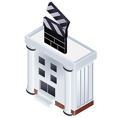 EPS 아이콘 시설물 건축물 현대건축 건축 빌딩 사람없음 건물 하이앵글 클래퍼보드 영화관 극장 펄아이콘 문화시설 2D아이콘 뷰포인트 시설 파일형식 벡터