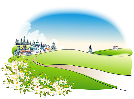 EPS 주간 나무 구름 해외풍경 건축물 사계절 계절 꽃 길 백그라운드 일러스트 자연 하늘 주택 풍경 초원 사람없음 야외 건물 여름 마을 언덕 국내일러스트 자연요소 식물 해외 건축 생태계 파일형식 벡터