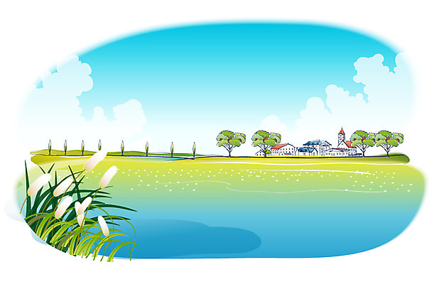 EPS 주간 나무 구름 해외풍경 건축물 사계절 계절 백그라운드 일러스트 자연 하늘 주택 풍경 해변 사람없음 야외 건물 여름 강 마을 풀 국내일러스트 자연요소 식물 해외 건축 바다 생태계 파일형식 벡터