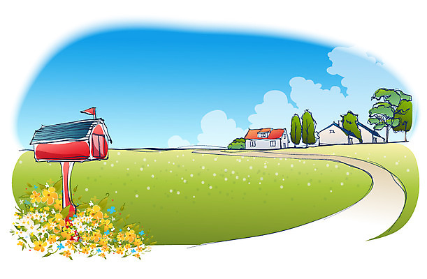 EPS 주간 나무 구름 해외풍경 건축물 사계절 계절 꽃 길 백그라운드 일러스트 자연 하늘 주택 풍경 사람없음 야외 건물 여름 마을 우체통 국내일러스트 자연요소 식물 해외 건축 생태계 파일형식 벡터