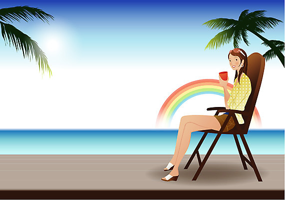 EPS 주간 전신 라이프스타일 웰빙 계절 여자 여유 바다 여행 무지개 의자 일러스트 하늘 리조트 휴가 휴식 한명 사람 20대 성인 취미 야외 라이프 생활 컵 여름 30대 여름휴가 바캉스 청춘 야자수 휴양지 여자만 여자한명만 성인여자만 성인만 국내일러스트 자연요소 나무 1 식기 감정 가구 컨셉 청년 장년 장소 파일형식 벡터 여름_계절