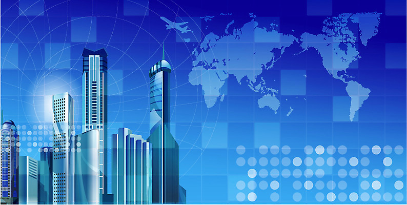 EPS 백그라운드 세계지도 지도 일러스트 비즈니스 빌딩 사람없음 건물 그래픽 세계 글로벌 디지털 글로벌비즈니스 첨단도시 국내일러스트 건축물 도시 파일형식 벡터