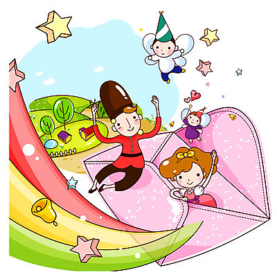 EPS 나무 식물 구름 여자 남자 별 어린이 무지개 일러스트 상상 하늘 동화 편지봉투 주택 요정 사람 소녀 소년 두명 10대 친구 울타리 판타지 귀여움 마을 군인 초인종 종 하트 편지 순수 즐거움 동산 병정 십대만 국내일러스트 자연요소 모양 직업 감정 컨셉 관계 청소년 봉투 건물 담장 국군 파일형식 벡터