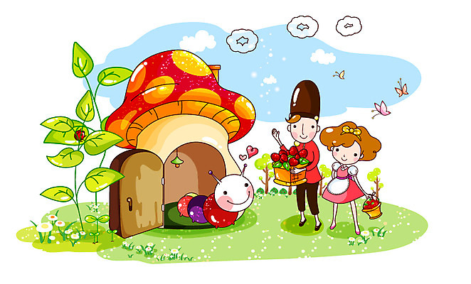 EPS 주간 나무 식물 동물 구름 여자 남자 꽃 어린이 나비 곤충 일러스트 상상 하늘 동화 선물 사람 소녀 소년 야외 두명 10대 친구 판타지 바구니 문 귀여움 버섯 군인 하트 풀잎 고객 순수 즐거움 무당벌레 손인사 초대 애벌레 과일바구니 방문 병정 버섯집 십대만 국내일러스트 자연요소 모양 직업 감정 컨셉 잎 과일 관계 청소년 주택 인사 풀_식물 벌레 국군 파일형식 벡터