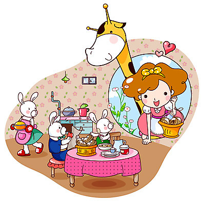 EPS 식물 동물 척추동물 접시 여자 꽃 초등학생 어린이 음식 빵 동물캐릭터 여러마리 일러스트 포유류 상상 식탁 주방용품 동화 실내 한명 사람 소녀 10대 판타지 귀여움 주방 식사 앞치마 놀람 우유 토끼 수프 냄비 잼 기린 물컵 순수 즐거움 토끼캐릭터 손인사 방문 동물가족 여자만 여자한명만 소녀만 일러캐릭터 캐릭터 1 학생 식기 감정 생활용품 다수 컨셉 가족 청소년 탁자 유제품 표정 내부 컵 반려동물 인사 소스_음식 솥 어린이만 파일형식 벡터