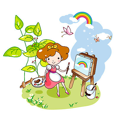 EPS 전신 나무 식물 동물 구름 여자 꽃 초등학생 어린이 나비 곤충 무지개 잎 일러스트 상상 하늘 동화 미술 한명 들기 사람 앉기 소녀 야외 10대 울타리 판타지 귀여움 미술도구 붓 그리기 팔레트 물통 순수 즐거움 이젤 그림 캔버스 여자만 여자한명만 소녀만 국내일러스트 자연요소 1 학생 감정 컨셉 모션 청소년 문화예술 담장 오브젝트 어린이만 파일형식 벡터