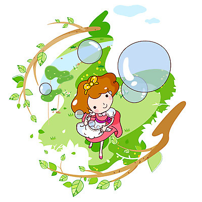 EPS 나무 식물 여자 초등학생 어린이 일러스트 상상 동화 나뭇잎 한명 사람 소녀 10대 판타지 귀여움 앞치마 물방울 나뭇가지 순수 즐거움 공기방울 여자만 여자한명만 소녀만 국내일러스트 1 학생 감정 컨셉 잎 청소년 어린이만 파일형식 벡터