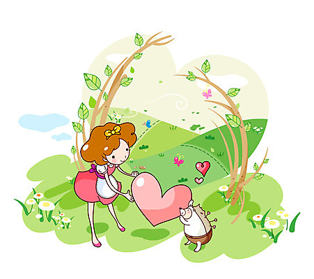 EPS 전신 나무 식물 동물 구름 한마리 여자 꽃 초등학생 어린이 프로포즈 일러스트 상상 동화 나뭇잎 사랑 한명 서기 들기 사람 소녀 초원 10대 판타지 귀여움 하트 표현 순수 즐거움 고슴도치 여자만 여자한명만 소녀만 국내일러스트 자연요소 모양 1 학생 감정 컨셉 잎 포유류 모션 청소년 어린이만 파일형식 벡터