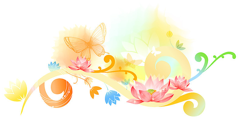 EPS 식물 문양 꽃 분홍색 나비 곤충 백그라운드 무늬 꽃백그라운드 일러스트 연꽃 사람없음 화사함 국내일러스트 동물 컬러 컨셉 파일형식 벡터