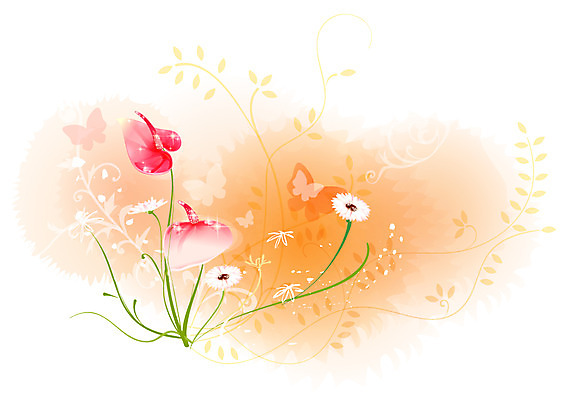 EPS 식물 문양 꽃 백그라운드 무늬 꽃백그라운드 일러스트 사람없음 데이지 화사함 안스리움 국내일러스트 컨셉 파일형식 벡터