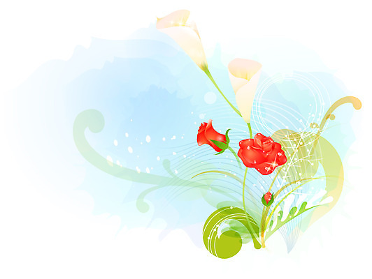 EPS 식물 문양 꽃 컬러 백그라운드 무늬 꽃백그라운드 일러스트 사람없음 빨간색 장미 장비 카라 화사함 국내일러스트 컨셉 파일형식 벡터