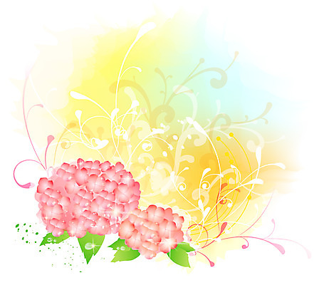 EPS 식물 문양 꽃 분홍색 백그라운드 무늬 꽃백그라운드 일러스트 사람없음 화사함 국내일러스트 컬러 컨셉 파일형식 벡터