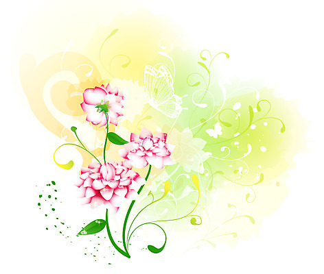 EPS 식물 문양 꽃 분홍색 백그라운드 무늬 꽃백그라운드 일러스트 사람없음 화사함 국내일러스트 컬러 컨셉 파일형식 벡터