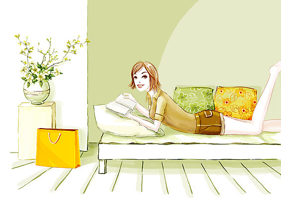 전신 PSD 우먼라이프 라이프스타일 여자 패션 엎드리기 가구 쿠션 일러스트 페인터 휴식 주택 실내 한명 사람 20대 성인 취미 라이프 책 여름 쇼핑 독서 쇼핑백 꽃병 침실 침대 포토샵 여자만 여자한명만 성인여자만 청년만 청년여자만 성인한명만 청년여자한명만 성인여자한명만 성인만 국내일러스트 1 계절 꽃 생활용품 컨셉 가방 모션 페인팅 청년 내부 건물 생활 파일형식