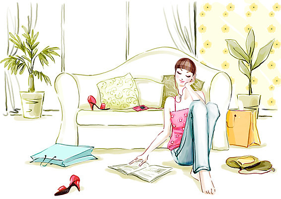 전신 PSD 우먼라이프 라이프스타일 여자 패션 화분 구두 쿠션 거실 일러스트 페인터 휴식 주택 실내 한명 사람 앉기 20대 성인 여름 쇼핑 소파 쇼핑백 잡지 포토샵 여자만 여자한명만 성인여자만 청년만 청년여자만 성인한명만 청년여자한명만 성인여자한명만 성인만 국내일러스트 1 계절 신발 컨셉 의자 가방 모션 페인팅 청년 내부 건물 생활 간행물 파일형식