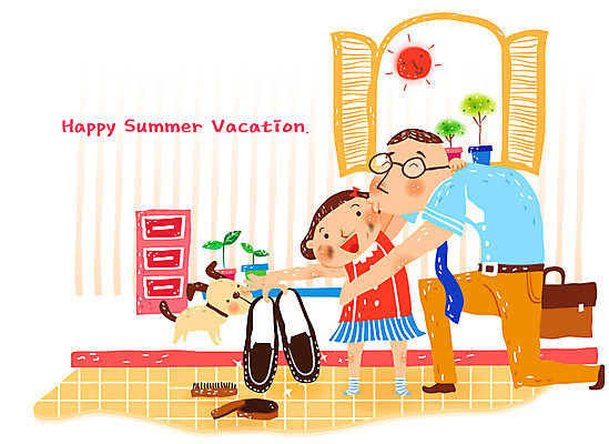 EPS 주간 전신 계절 여자 어린이교육 교육 남자 딸 화분 초등학생 어린이 구두 신발 서류가방 일러스트 창문 가정 가족 날씨 방학 키스 주택 실내 여름방학 사람 소녀 소년 두명 10대 여름 태양 맑음 아빠 즐거움 애정표현 구두약 부녀 해맑음 국내일러스트 자연요소 학생 감정 가방 관계 청소년 휴가 표정 내부 건물 표현 파일형식 벡터 여름_계절