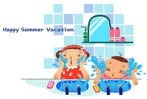 EPS 계절 여자 어린이교육 교육 남자 초등학생 어린이 일러스트 방학 실내 여름방학 남매 사람 소녀 소년 상반신 두명 10대 물 여름 친구 위생용품 거울 욕실 세수 즐거움 세면대 수도꼭지 화장실 비누 십대만 해맑음 국내일러스트 자연요소 학생 감정 생활용품 가족 관계 청소년 휴가 표정 내부 청결 파일형식 벡터 여름_계절