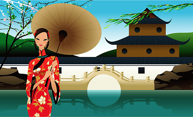 EPS 주간 모델 해외 여자 꽃 아시아 호수 외국문화 포즈 고건축 일러스트 부분 중국문화 한명 사람 이벤트 상반신 20대 성인 야외 30대 청춘 중국인 정원 깨끗함 중국 연못 성 전통의상 치파오 미인 양산 중국건축 국내일러스트 자연요소 외국인 식물 1 동양문화 전통 건축물 나라 문화 컨셉 동양인 청년 장년 동양건축 파일형식 벡터