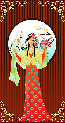 EPS 전신 모델 해외 여자 아시아 외국문화 포즈 꽃무늬 일러스트 중국문화 한명 사람 이벤트 20대 성인 30대 청춘 중국인 깨끗함 중국 전통의상 치파오 미인 국내일러스트 외국인 1 동양문화 전통 꽃 나라 문화 컨셉 무늬 동양인 청년 장년 파일형식 벡터