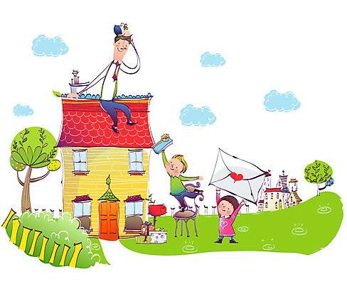 EPS 주간 전신 나무 구름 계절 여자 남자 행복 초등학생 어린이 일러스트 주택 선물 사람 소녀 소년 야외 건물 10대 세명 친구 울타리 봄 우체통 편지 즐거움 아저씨 십대만 국내일러스트 자연요소 식물 학생 건축물 감정 관계 청소년 담장 파일형식 벡터