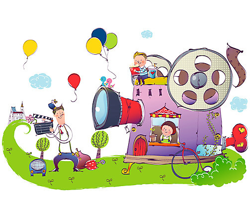 전신 나무 구름 여자 남자 행복 초등학생 어린이 일러스트 상상 사람 소녀 이벤트 소년 야외 10대 친구 즐거움 아저씨 영사기 십대만 국내일러스트 자연요소 식물 학생 감정 관계 청소년