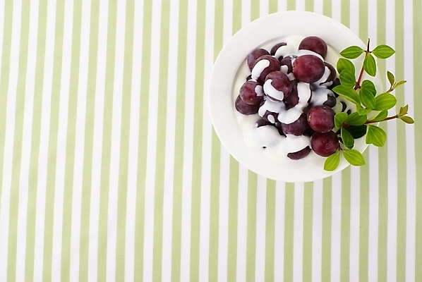 포토 JPG 식물 그릇 접시 열매 음식 백그라운드 잎 과일 포도 디저트 실내 사람없음 장식 하이앵글 보라색 줄무늬 샐러드 신선 요거트 국내포토 식기 뷰포인트 컬러 무늬 유제품 내부 파일형식