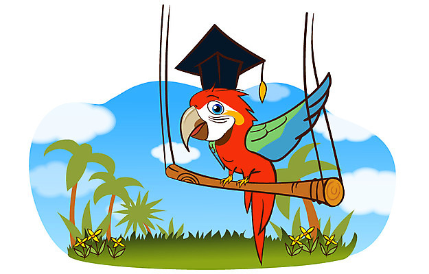 EPS 주간 식물 동물 구름 척추동물 캐릭터 한마리 교육 꽃 동물캐릭터 일러스트 학사모 졸업 자연 하늘 교육캐릭터 의인화 사람없음 야외 야자수 풀 숲 새캐릭터 그네 앵무새 학자 일러캐릭터 자연요소 나무 직업 모자_잡화 1 조류 생태계 파일형식 벡터