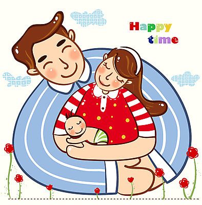 EPS 구름 라이프스타일 여자 남자 꽃 행복 일러스트 가정 가족 남편 날씨 사랑 사람 상반신 20대 라이프 생활 세명 30대 맑음 화목 육아 아기 신생아 아내 핵가족 국내일러스트 자연요소 식물 감정 컨셉 관계 청년 장년 파일형식 벡터