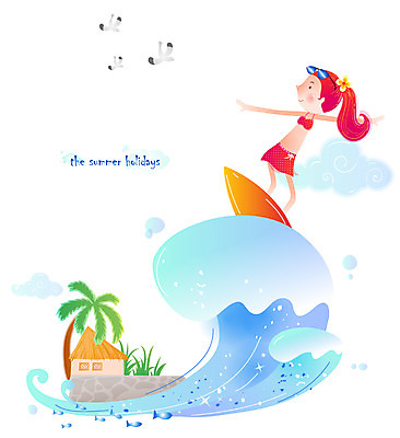 EPS 주간 전신 구름 계절 여자 수영복 파도 바다 여행 일러스트 갈매기 휴가 어류 한명 사람 20대 성인 야외 여름 여름휴가 바캉스 청춘 야자수 서핑보드 오두막 시원함 휴양지 여자만 여자한명만 성인여자만 청년만 청년여자만 성인한명만 청년여자한명만 성인여자한명만 성인만 국내일러스트 자연요소 나무 1 옷 컨셉 조류 청년 수중동물 장소 보드_스포츠 파일형식 벡터 여름_계절