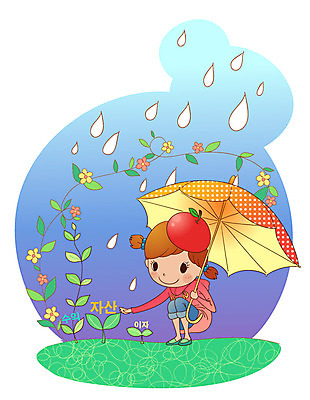 EPS 여자 초등학생 어린이 잎 일러스트 우산 비즈니스 한명 사람 소녀 경제 새싹 비 재산 빗방울 어린이경제 이익 수익 자산관리 여자만 여자한명만 어린이만 소녀만 소녀한명만 국내일러스트 자연요소 식물 1 학생 날씨 금융 비_날씨 파일형식 벡터