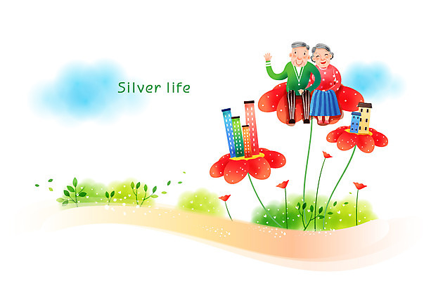 EPS 주간 전신 구름 부부 커플 여자 노년 남자 꽃 행복 일러스트 상상 사람 야외 두명 건물 실버라이프 노부부 실버 편안함 사회복지 즐거움 노인복지 요양원 실버타운 노인만 성인만 국내일러스트 자연요소 식물 라이프스타일 건축물 감정 관계 성인 감각 복지 파일형식 벡터