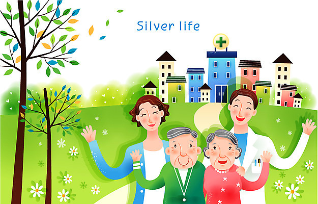 EPS 주간 나무 직업 부부 커플 여자 노년 남자 꽃 행복 일러스트 병원 사람 여러명 상반신 야외 건물 실버라이프 노부부 간호사 의사 실버 편안함 사회복지 즐거움 노인복지 요양원 실버타운 요양보호사 노인만 성인만 안락 국내일러스트 자연요소 식물 라이프스타일 건축물 감정 다수 컨셉 의학 관계 성인 의료진 감각 복지 파일형식 벡터