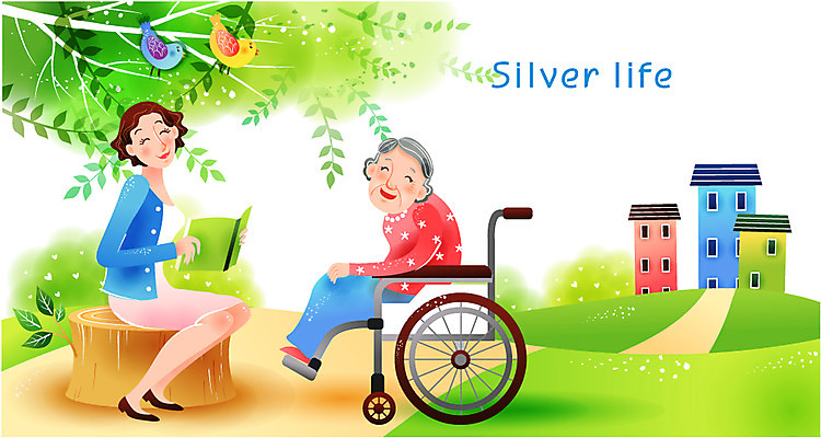 EPS 주간 전신 나무 여자 노년 행복 길 할머니 일러스트 조류 사람 야외 두명 건물 책 실버라이프 독서 실버 편안함 사회복지 즐거움 휠체어 노인복지 요양원 요양보호사 여자만 성인여자만 노인만 성인만 노인여자만 안락 국내일러스트 자연요소 식물 동물 직업 라이프스타일 건축물 감정 컨셉 성인 감각 복지 파일형식 벡터