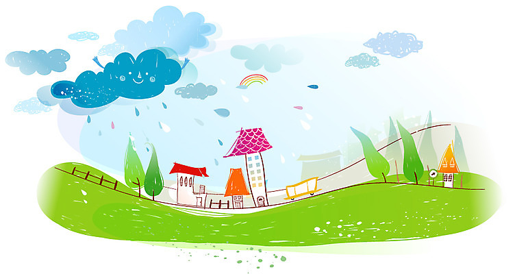 EPS 주간 자연요소 나무 구름 사계절 백그라운드 무지개 일러스트 자동차 자연 날씨 풍경 초원 사람없음 야외 건물 마을 봄 비 빗방울 먹구름 상큼 비바람 봄배경 국내일러스트 식물 건축물 계절 육상교통 바람 비_날씨 생태계 파일형식 벡터 구름_자연