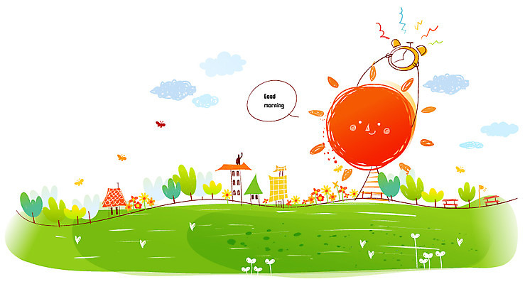 EPS 주간 자연요소 나무 구름 사계절 계절 꽃 시계 백그라운드 벤치 일러스트 자연 아침 날씨 풍경 초원 사람없음 야외 건물 태양 새싹 마을 일출 봄 자명종 알람 늦잠 봄배경 국내일러스트 식물 건축물 의자 노을 잠 생태계 파일형식 벡터